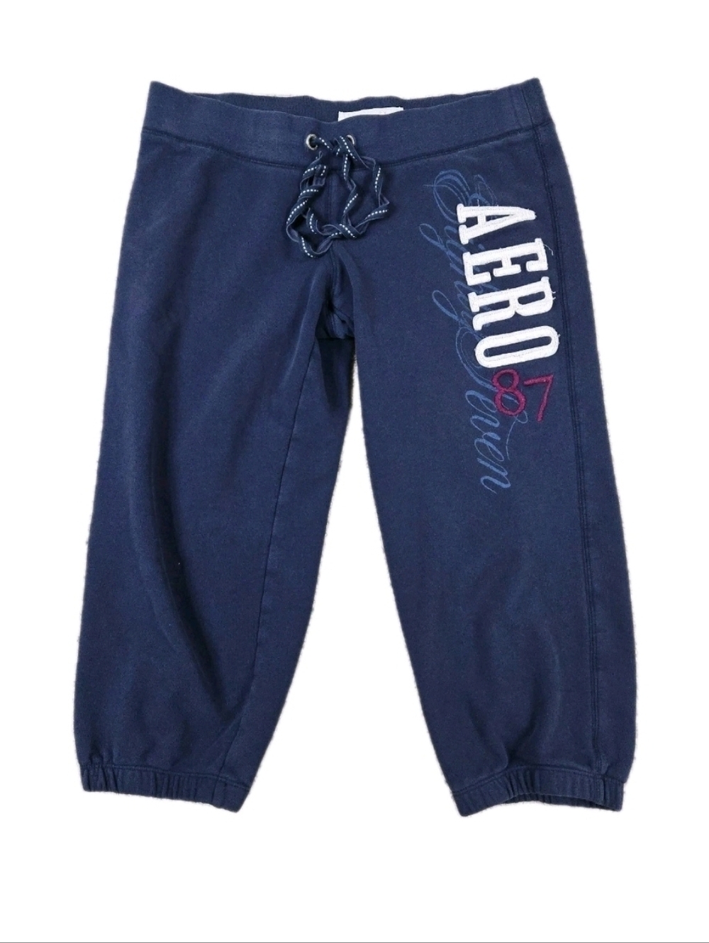 Vintage Y2k Aeropostale Cropped Low Rise Sweatpants Navy Size M Dance Joggers
